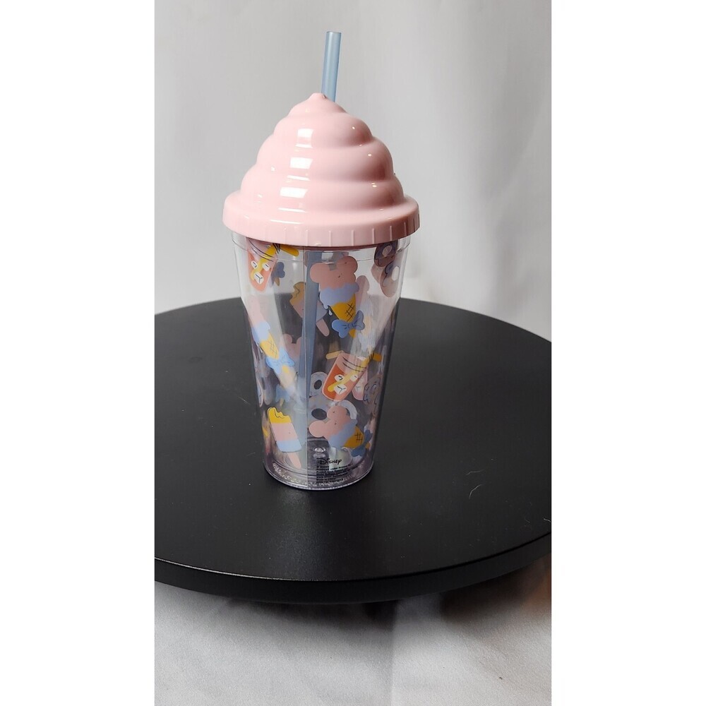 Disney Parks Mickey Mouse Snack And Treats Acrylic Cold Cup Tumbler Straw